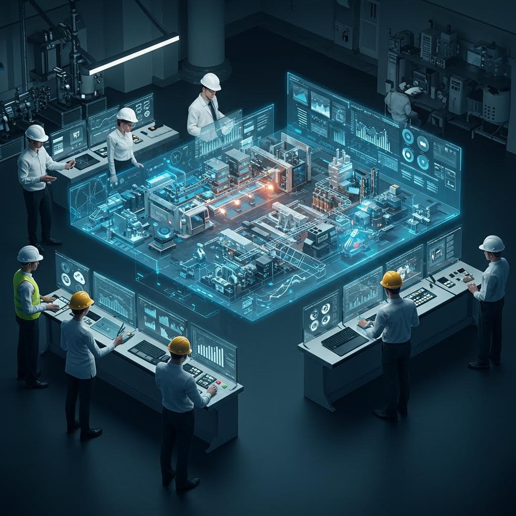 루믹스 스마트 팩토리 제어실 홀로그램 생산 모니터링 시스템