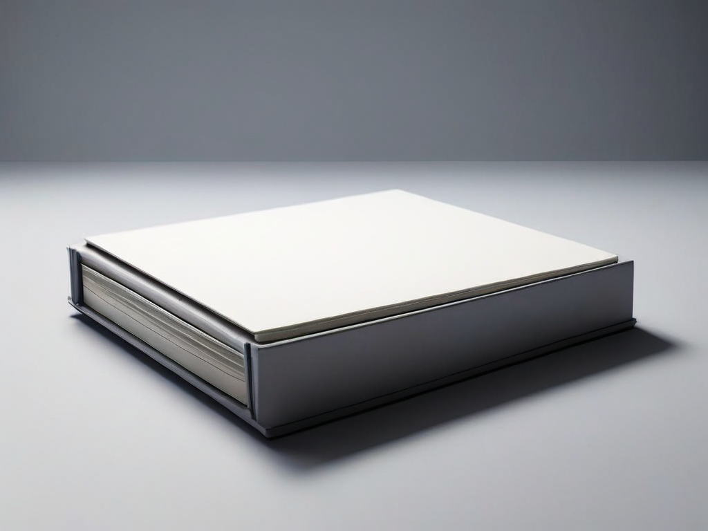 Stacked blank archive dividers and a storage tray on a gray surface, representing saved web references.